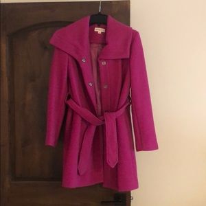 Merona Wool Pink Pea Coat Sz M